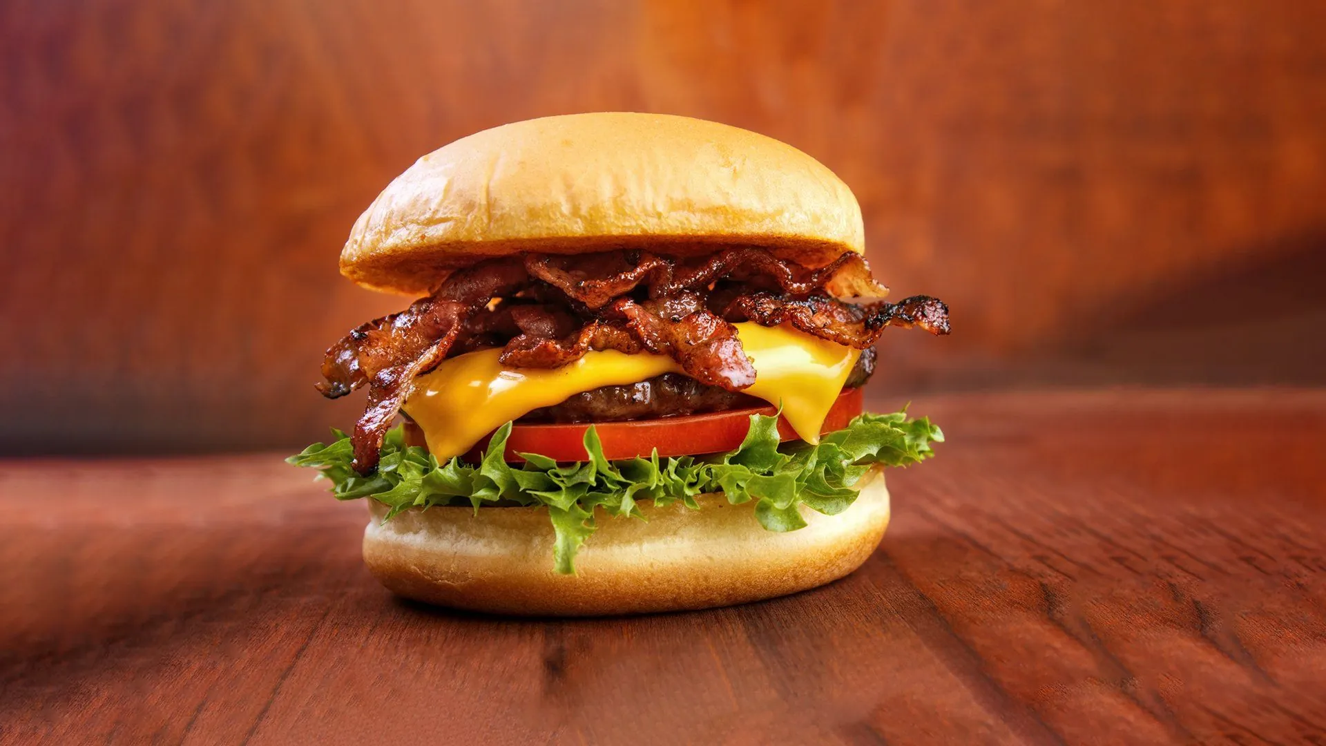 Bacon cheeseburger from the lunch menu at The Uptowner Café On Grand