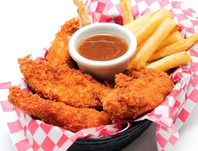 Chicken tenders and fries from the kid's menu
